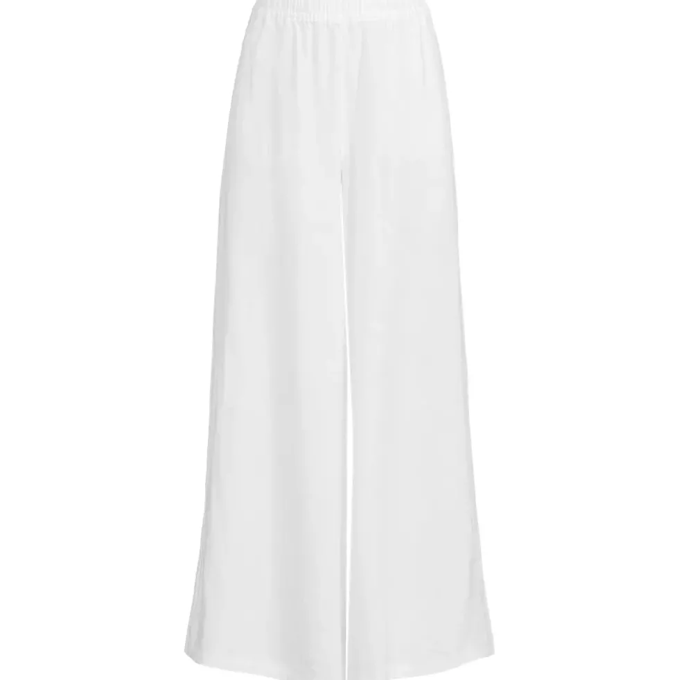 Women's Linen High Rise Palazzo Pants - Set Bottom