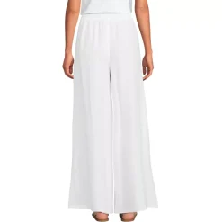Women's Linen High Rise Palazzo Pants - Set Bottom