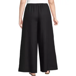 Women's Linen High Rise Palazzo Pants - Set Bottom