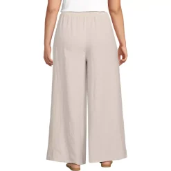 Women's Linen High Rise Palazzo Pants - Set Bottom