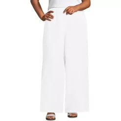 Women's Linen High Rise Palazzo Pants - Set Bottom