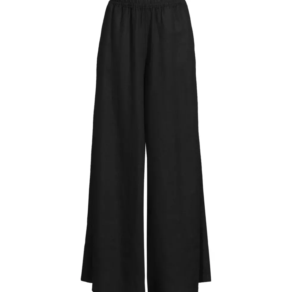 Women's Linen High Rise Palazzo Pants - Set Bottom