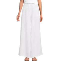 Women's Linen High Rise Palazzo Pants - Set Bottom