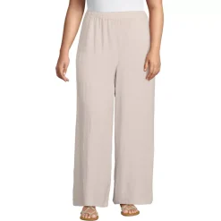 Women's Linen High Rise Palazzo Pants - Set Bottom