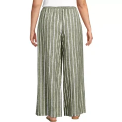 Women's Linen High Rise Palazzo Pants - Set Bottom