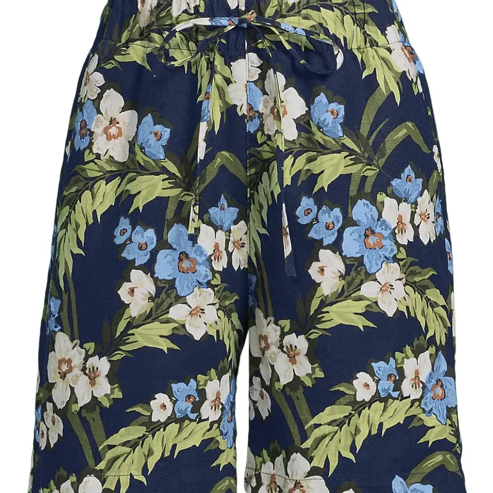 Women's Linen High Rise Pull On 7" Shorts