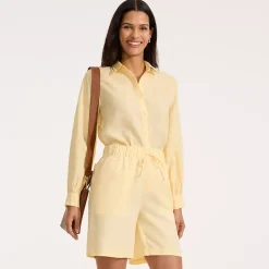 Women's Linen High Rise Pull On 7