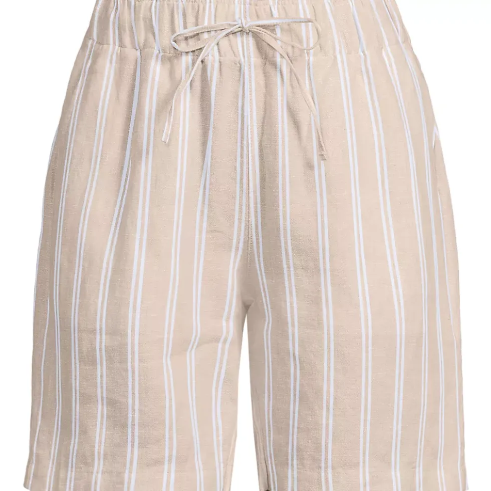 Women's Linen High Rise Pull On 7" Shorts