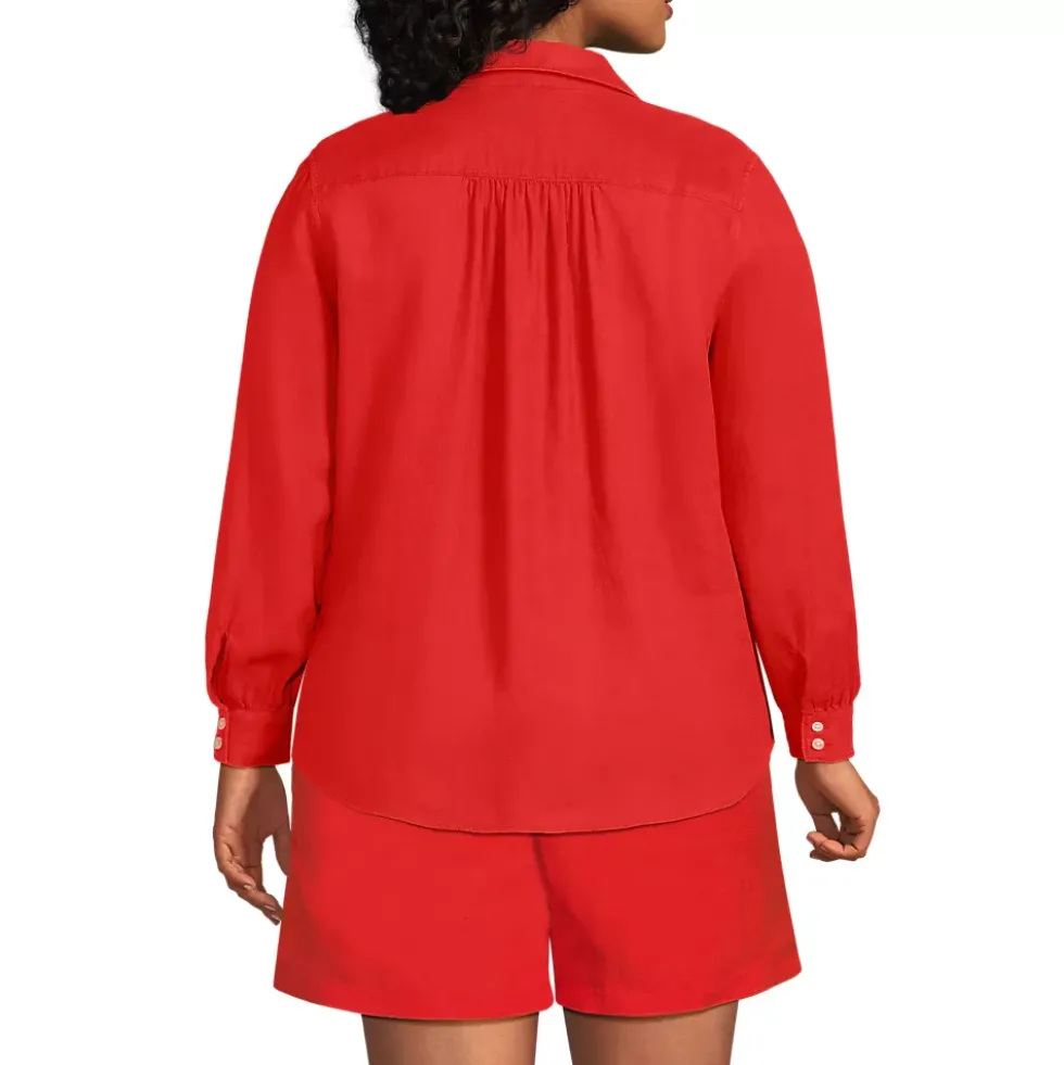 Women's Linen Long Sleeve Feminine Shirt