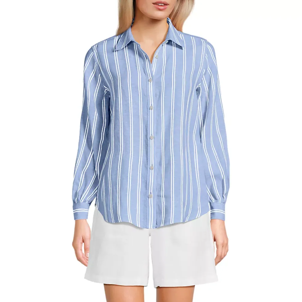 Women's Linen Long Sleeve Feminine Shirt
