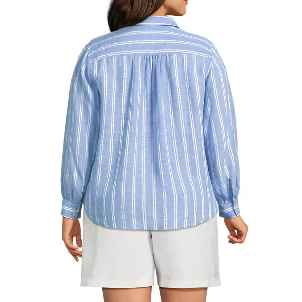 Women's Linen Long Sleeve Feminine Shirt