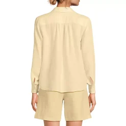 Women's Linen Long Sleeve Feminine Shirt
