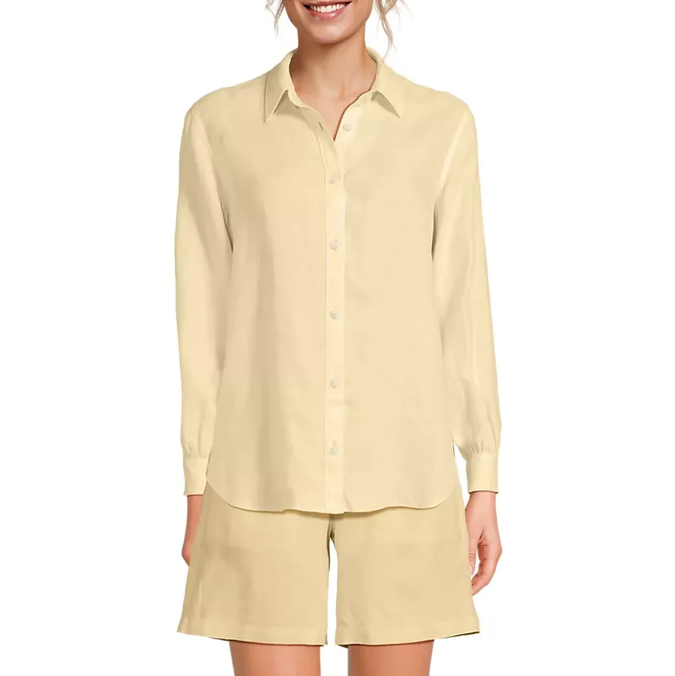 Women's Linen Long Sleeve Feminine Shirt