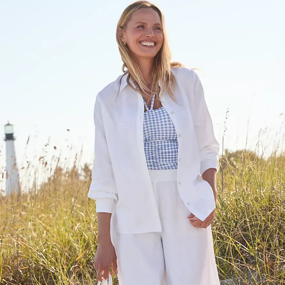 Women's Linen Long Sleeve Feminine Shirt