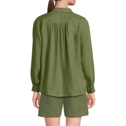 Women's Linen Long Sleeve Feminine Shirt