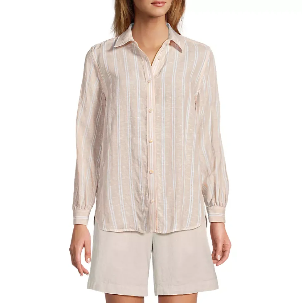 Women's Linen Long Sleeve Feminine Shirt
