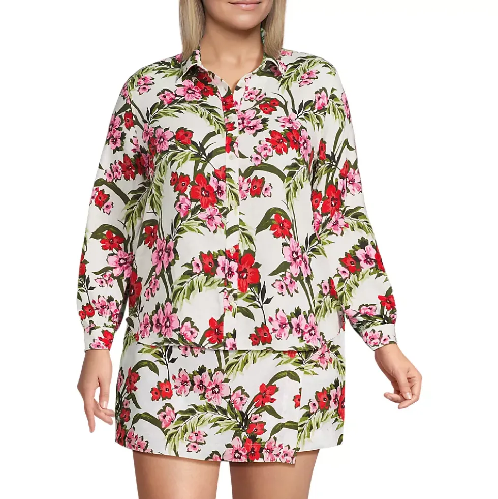 Women's Linen Long Sleeve Feminine Shirt