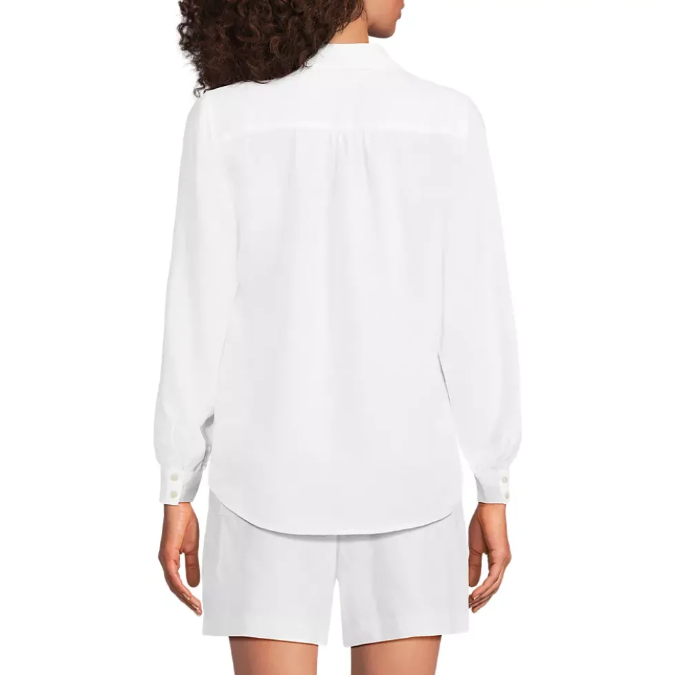 Women's Linen Long Sleeve Feminine Shirt