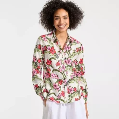 Women's Linen Long Sleeve Feminine Shirt