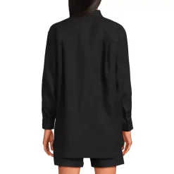 Women's Linen Oversized Button Front Shirt