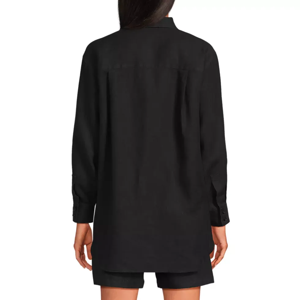 Women's Linen Oversized Button Front Shirt