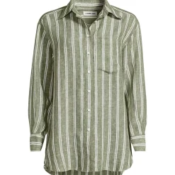 Women's Linen Oversized Button Front Shirt