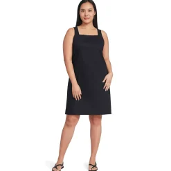 Women's Linen Shift Above the Knee Dress