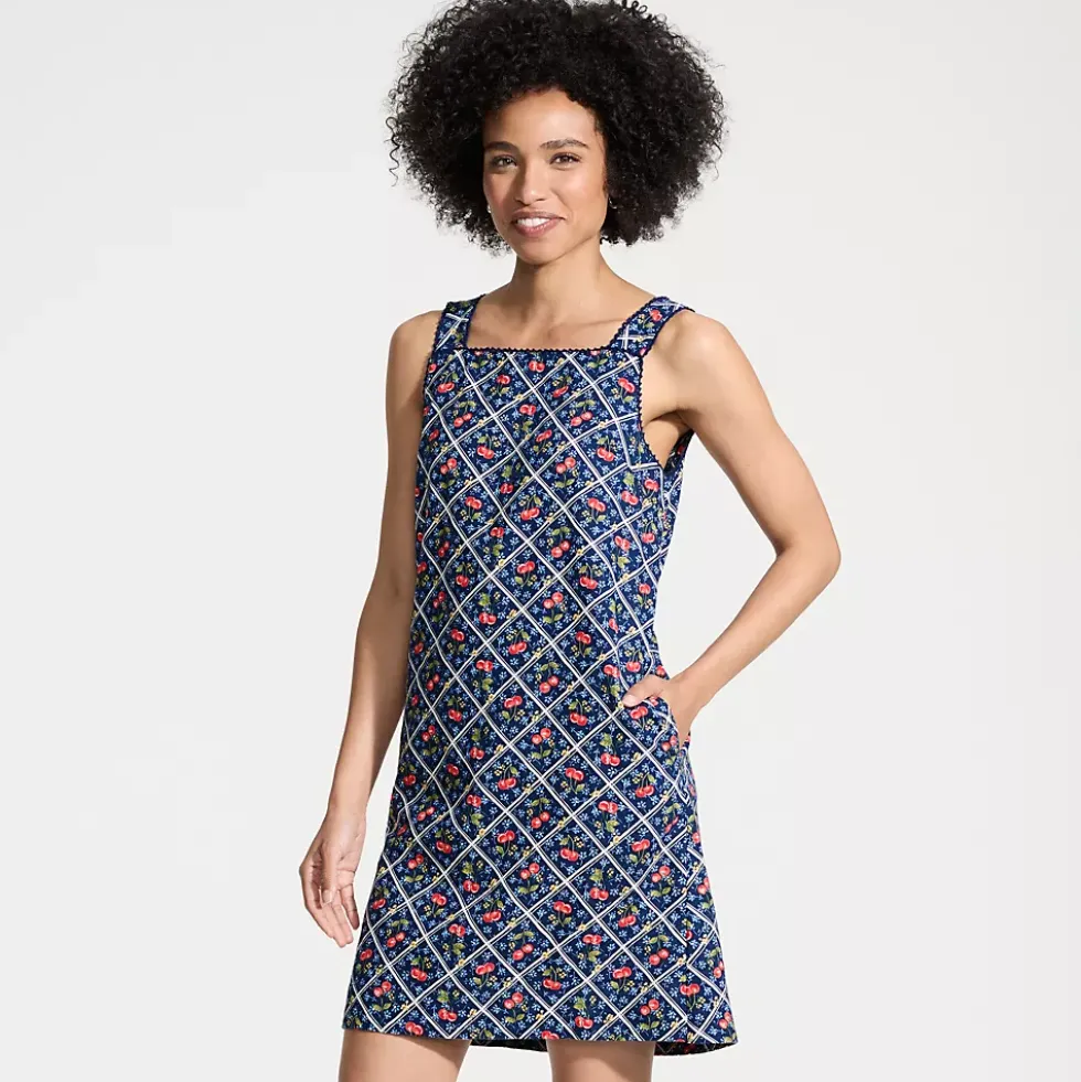 Women's Linen Shift Above the Knee Dress