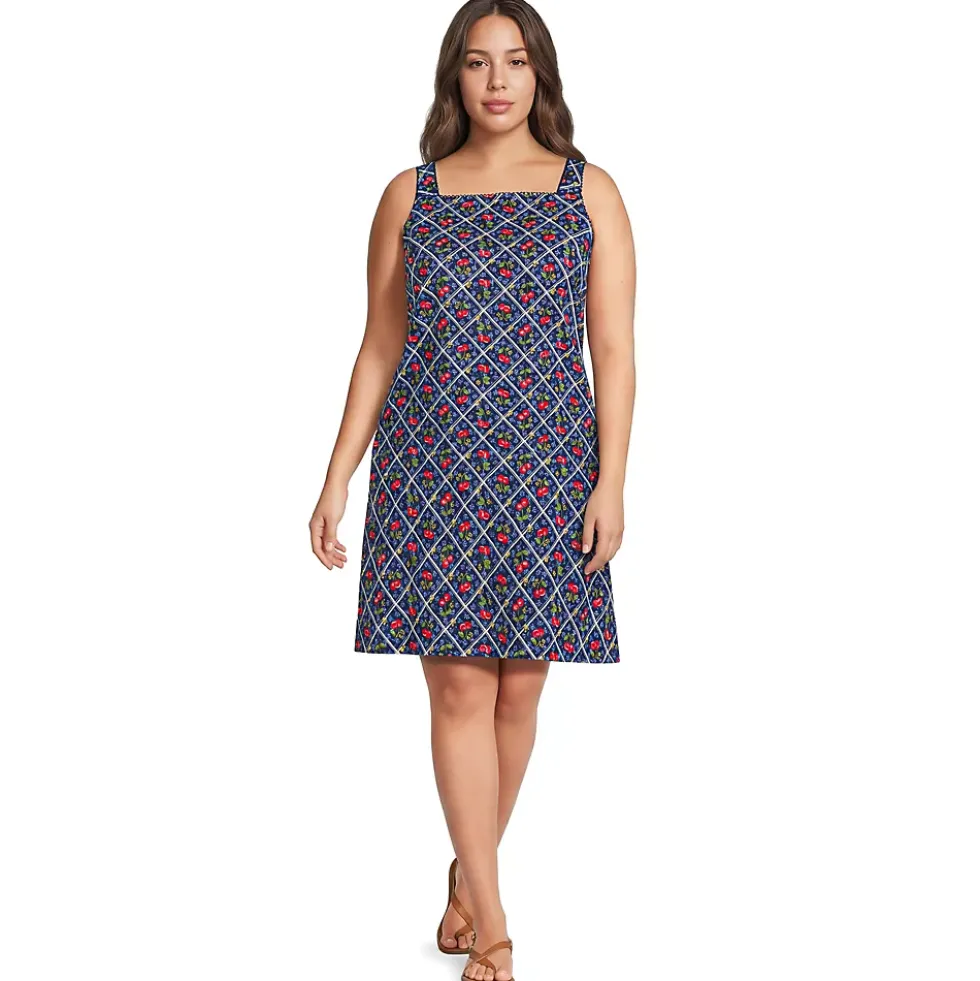 Women's Linen Shift Above the Knee Dress