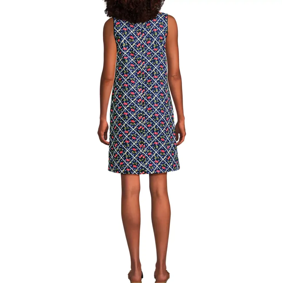 Women's Linen Shift Above the Knee Dress