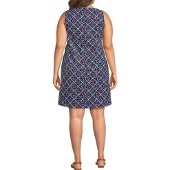 Women's Linen Shift Above the Knee Dress