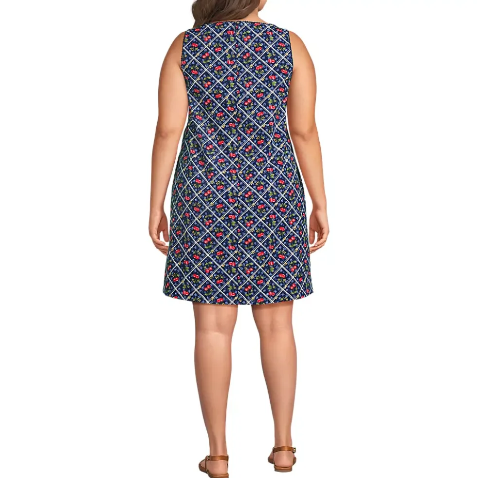 Women's Linen Shift Above the Knee Dress