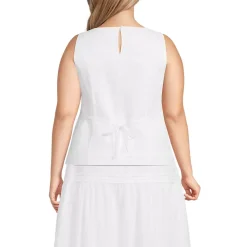 Women's Linen Sleeveless Peplum Top