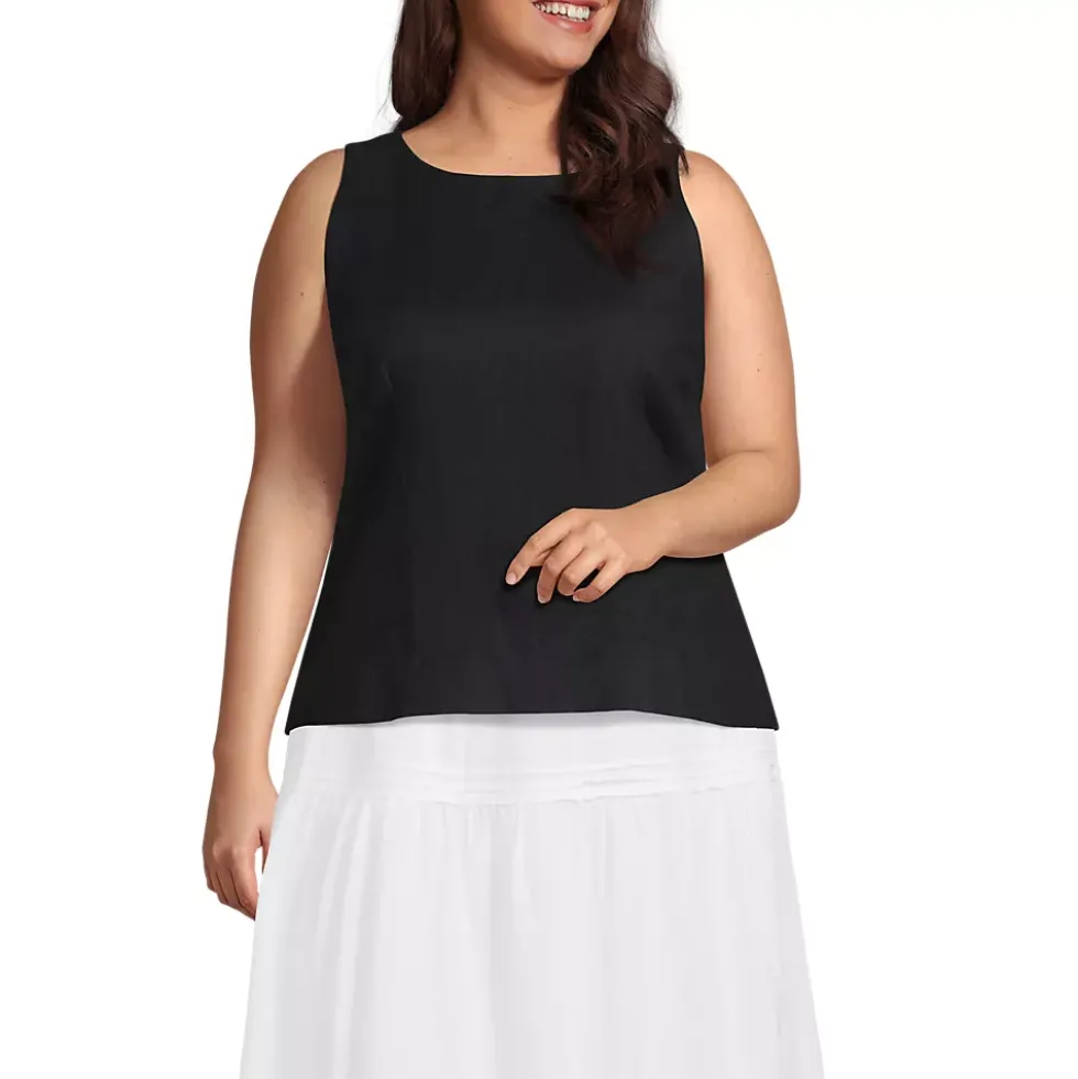 Women's Linen Sleeveless Peplum Top