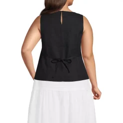 Women's Linen Sleeveless Peplum Top