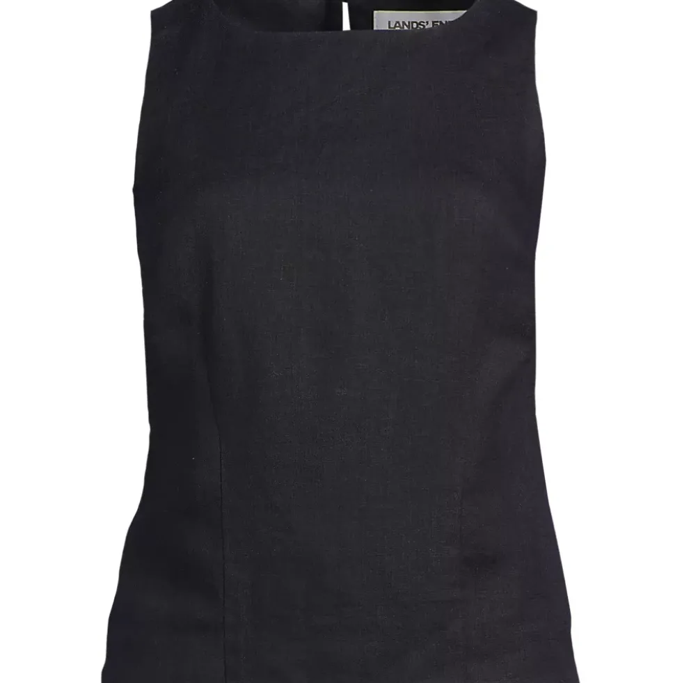 Women's Linen Sleeveless Peplum Top