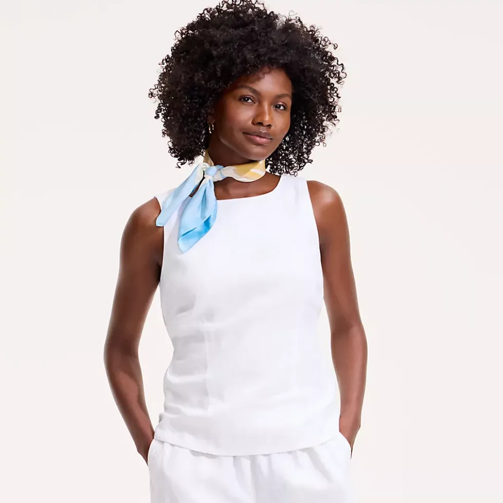 Women's Linen Sleeveless Peplum Top