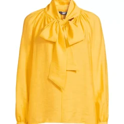 Women's Long Sleeve Bow Blouse