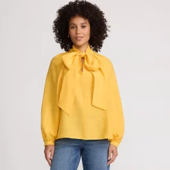 Women's Long Sleeve Bow Blouse