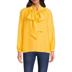 Women's Long Sleeve Bow Blouse