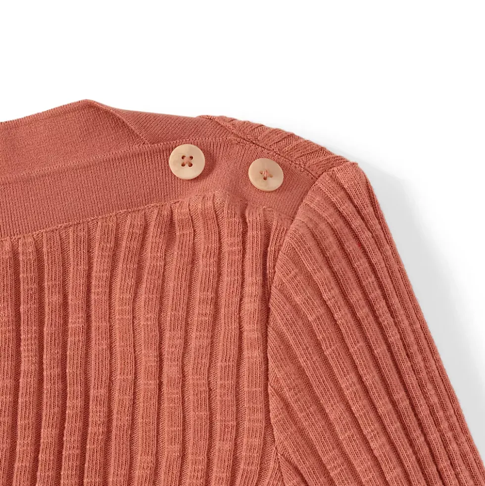 Women's Long Sleeve Coastal Rib Boatneck Top