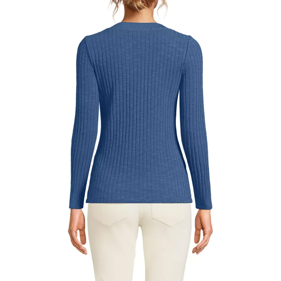 Women's Long Sleeve Coastal Rib Boatneck Top