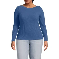 Women's Long Sleeve Coastal Rib Boatneck Top