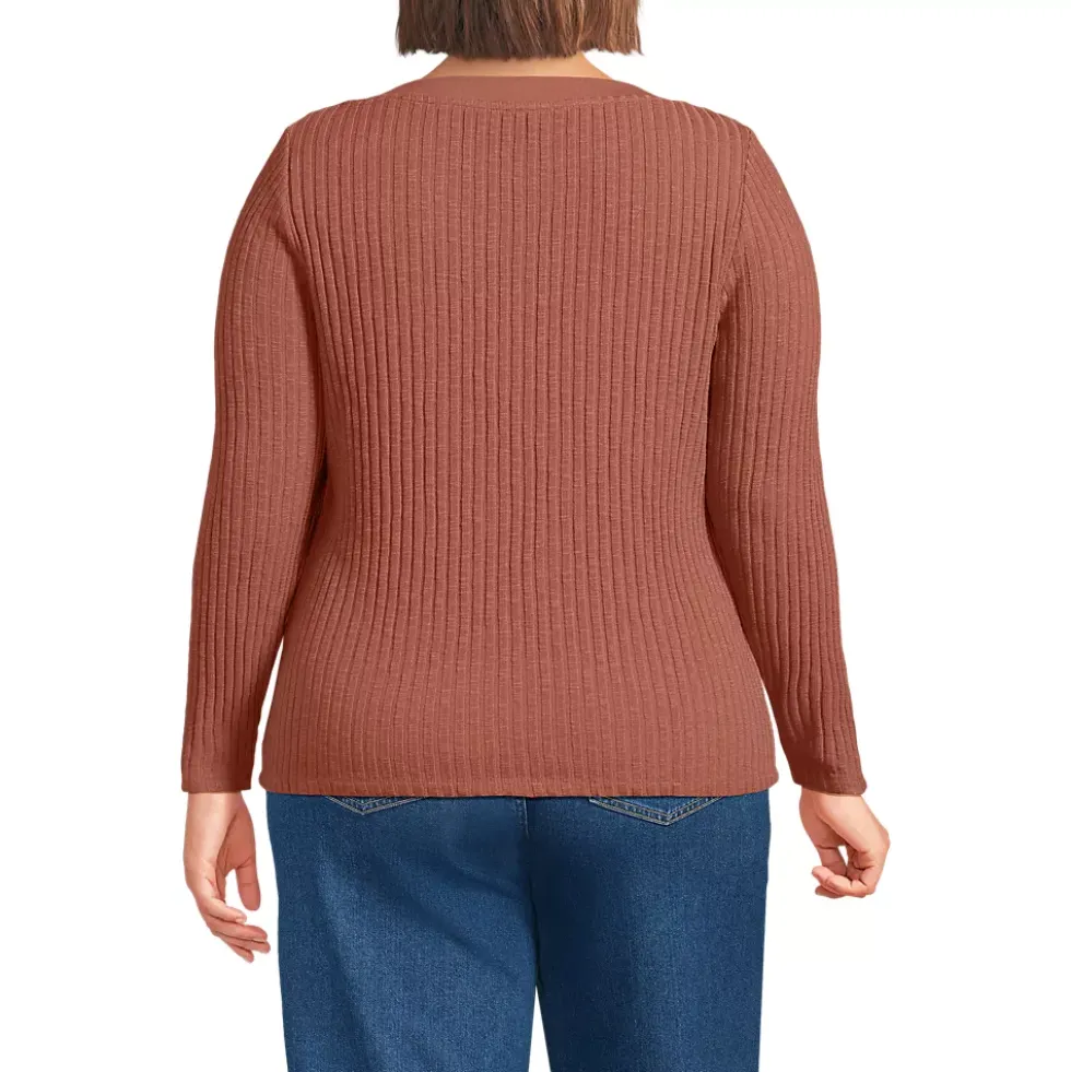 Women's Long Sleeve Coastal Rib Boatneck Top
