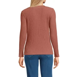 Women's Long Sleeve Coastal Rib Boatneck Top