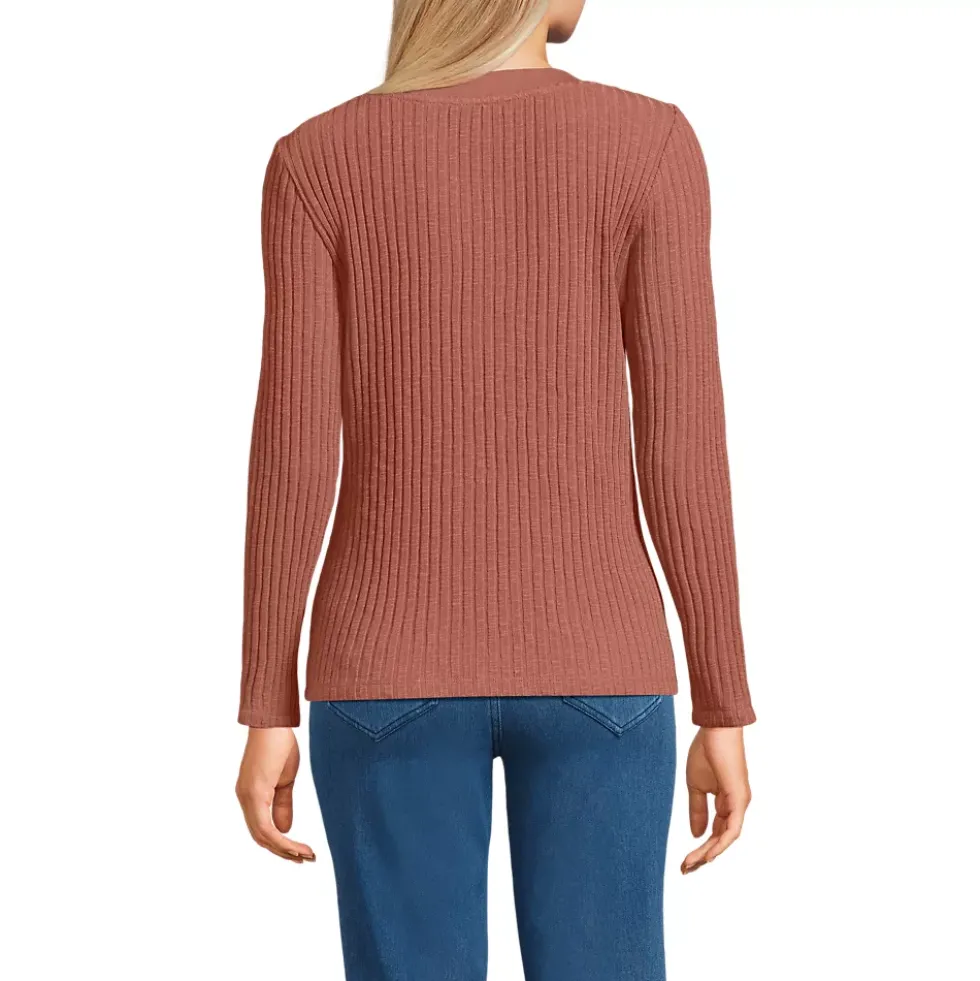 Women's Long Sleeve Coastal Rib Boatneck Top