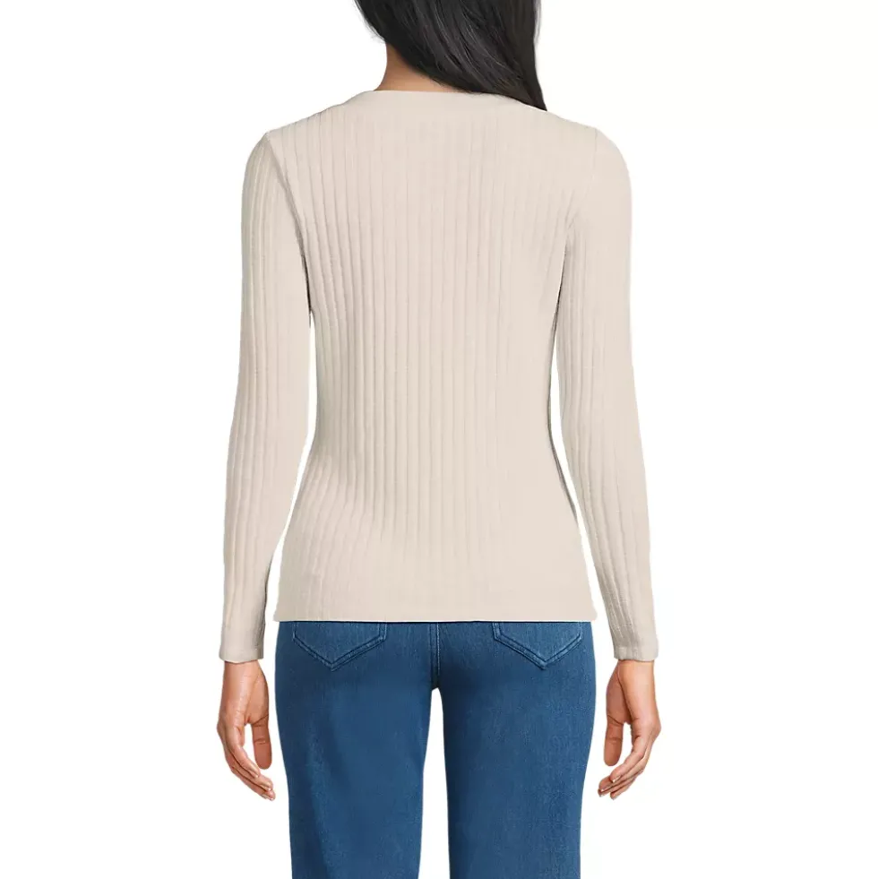 Women's Long Sleeve Coastal Rib Boatneck Top