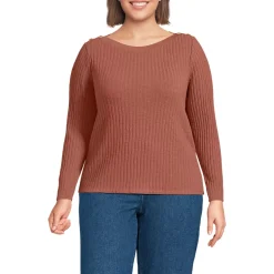 Women's Long Sleeve Coastal Rib Boatneck Top