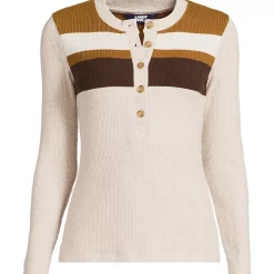 Women's Long Sleeve Cozy Rib Henley Top
