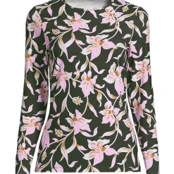 Women's Long Sleeve Crewneck Garden Tee - Sunshade UPF 50 Quick Dry